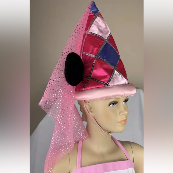 Walt Disney Souvenir Hat Costume Cone-Shaped Colorblock Pink Sequined One Size🌺 - Picture 2 of 4